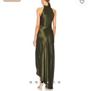 Beautiful asymmetrical halter top dress size Medium! Never been worn before